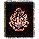 Harry Potter, "Hogwarts Décor" Metallic Woven Tapestry Throw Blanket, 48" x 60"