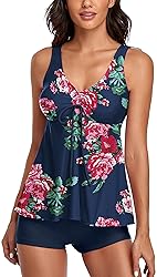 Omichic Modest Tankini Swimsuits for Women Two