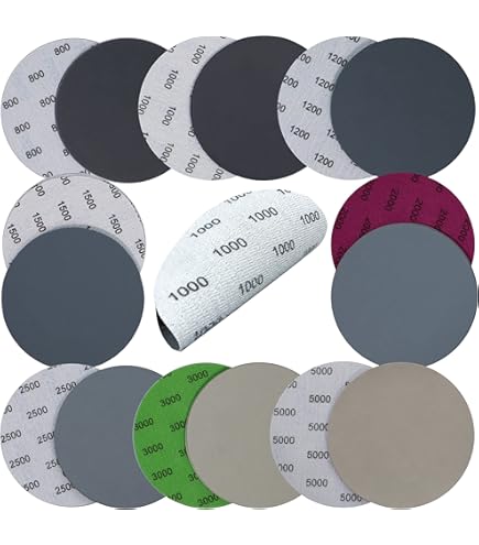Papel Lija Velcro Para Lijadora Discos De Lija Fina Con Velcro - Diámetros De 50mm A 180mm, Color Verde, Para Lijadora Excéntrica, Húmedo/seco Discos Abrasivos Verde