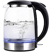 COSORI Electric Tea Kettle for Boiling Water, Stainless Steel Filter, 1.7L/1500W, Hot Water Boiler, Wide Opening&Automatic Sh