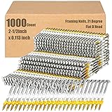 Therwen Framing Nails, 21 Degree, Flat D