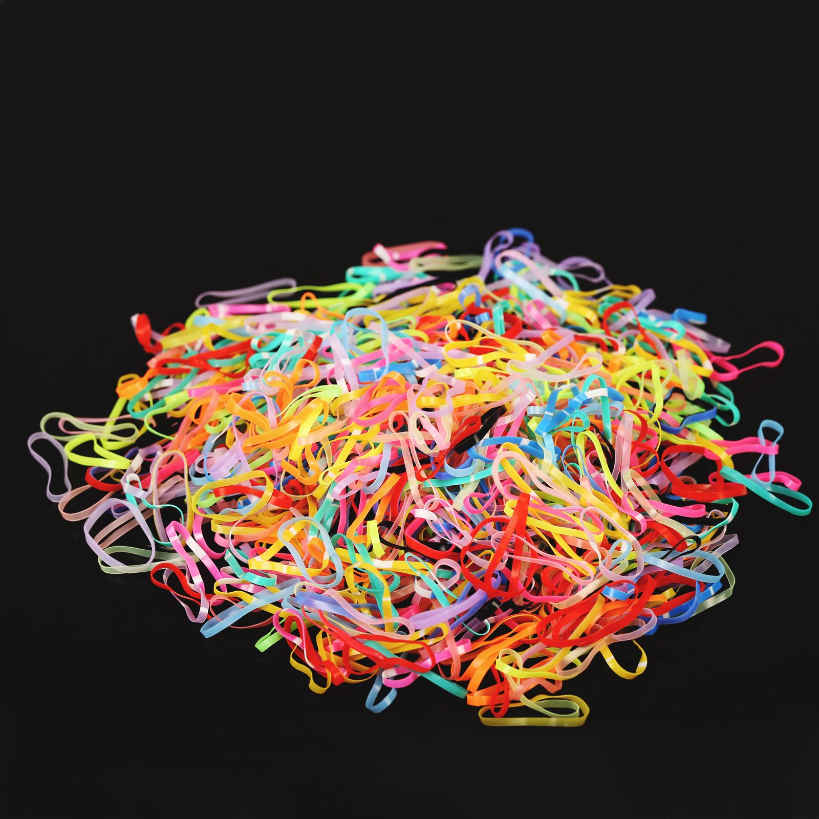 3000 Pcs Multi Color Hair Bands,SEELOK Elastic Braiding Bands Rubber Hair Ties Hair Holder for Kids Baby Girls (Mixed)