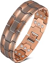 Jeracol 99% Pure Copper Magnetic Bracelet Men 57 Magnets Gift Box Sizing