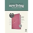 NLT Large Print Thinline Reference Bible, Filament Enabled (LeatherLike, Peony Pink, Indexed, Red Letter)