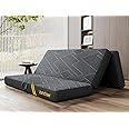 Vamcheer Tri Folding Mattress, 6 inch Queen Foldable Mattress, Tri-fold Memory Foam Mat with a Collapsible and Washable Cover, Handle & Non-Slip Bottom, for Travel/Guest, 78"x58"x6", Grey