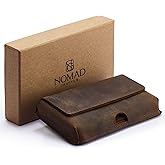 Genuine Leather Horizontal Phone Holster for Men, Horizontal Cell Phone Holder for Belt w/Magnet Closures, Handcrafted Cellphone Case for iPhone and Smartphones