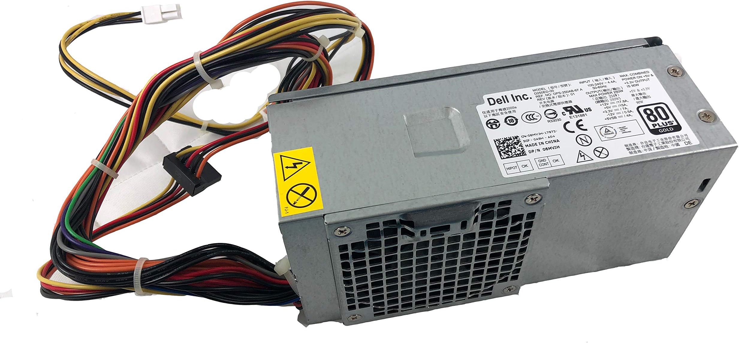 Dell Optiplex 390 790 990 DT 250W PSU 6MVJH HY6D2 YJ1JT 7GC81 Model D250ED-00