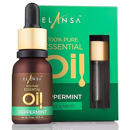 Elansa 100% Pure Peppermint Essential Oil, 15ml