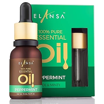 Elansa 100% Pure Peppermint Essential Oil, 15ml