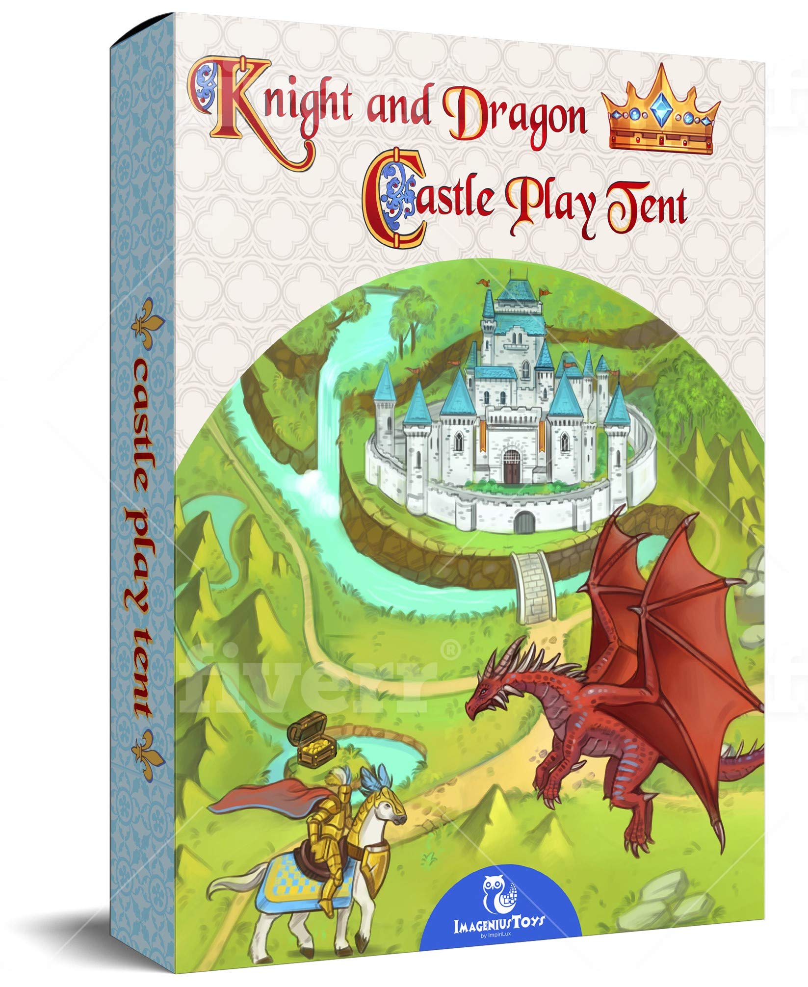 ImpiriLux Knight & Dragon Castle Play Tent Playhouse | Pop Up Tent for Kids | Toys for Kids Boys & Girls, Kids Play Tent