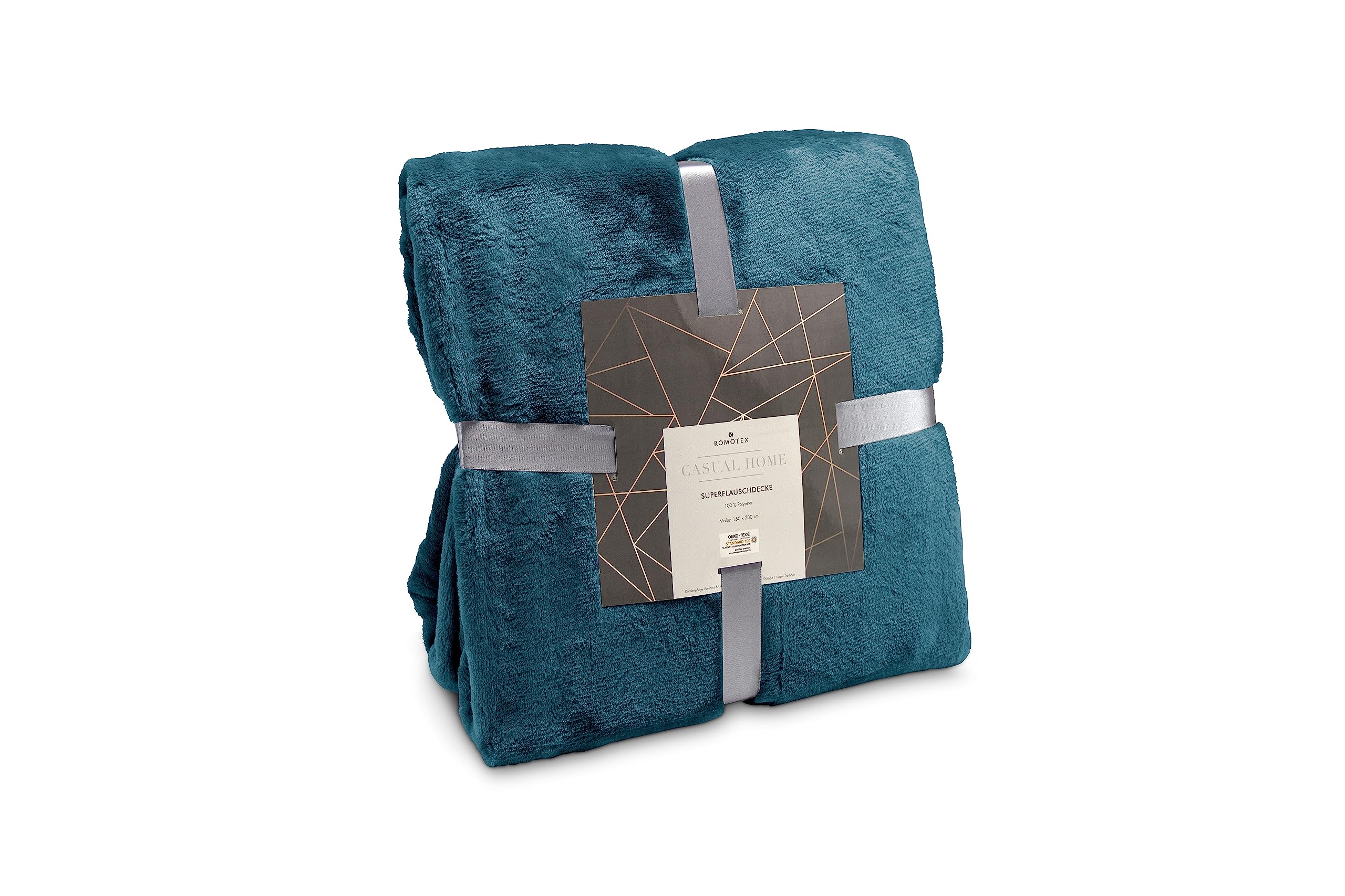 Römer Wellness Super Fleece Blanket Turquoise - 150 x 200 cm, 320 g/m², Soft, Fluffy, Anti-Static, Can Be Used All Year Round as Blanket, Oeko-Tex 100