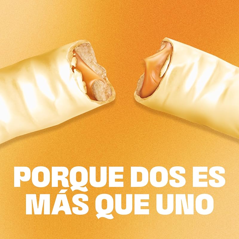 White, Barritas de Chocolate Blanco con Galleta y Caramelo, 30 x 46 g
