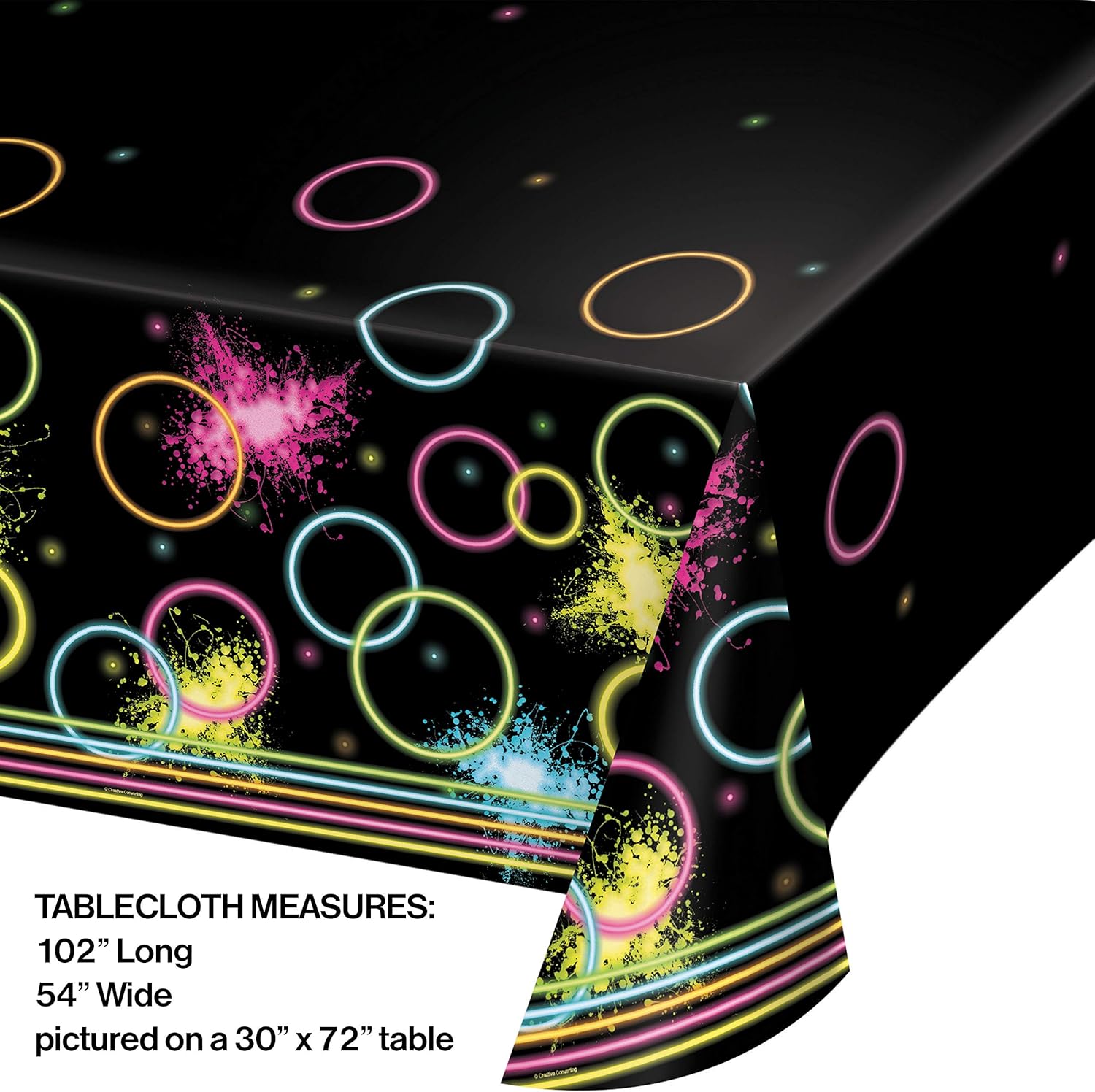 Glow Neon Party Jumbo Deluxe Birthday Supplies Super Bundle Pack for 16 Guests (Plus Party Planning Checklist by Mikes Super Store): Health & Personal Care