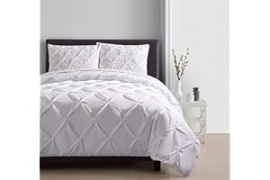 SILENTNIGHT Pinch Pleated Duvet Cover White Pinch 1 Piece Duvet Cover King/California King Size (94" x 104") Inch 100% Cotton 800 TC with Zipper Closure & Corner Ties for Luxury Duvet Cover