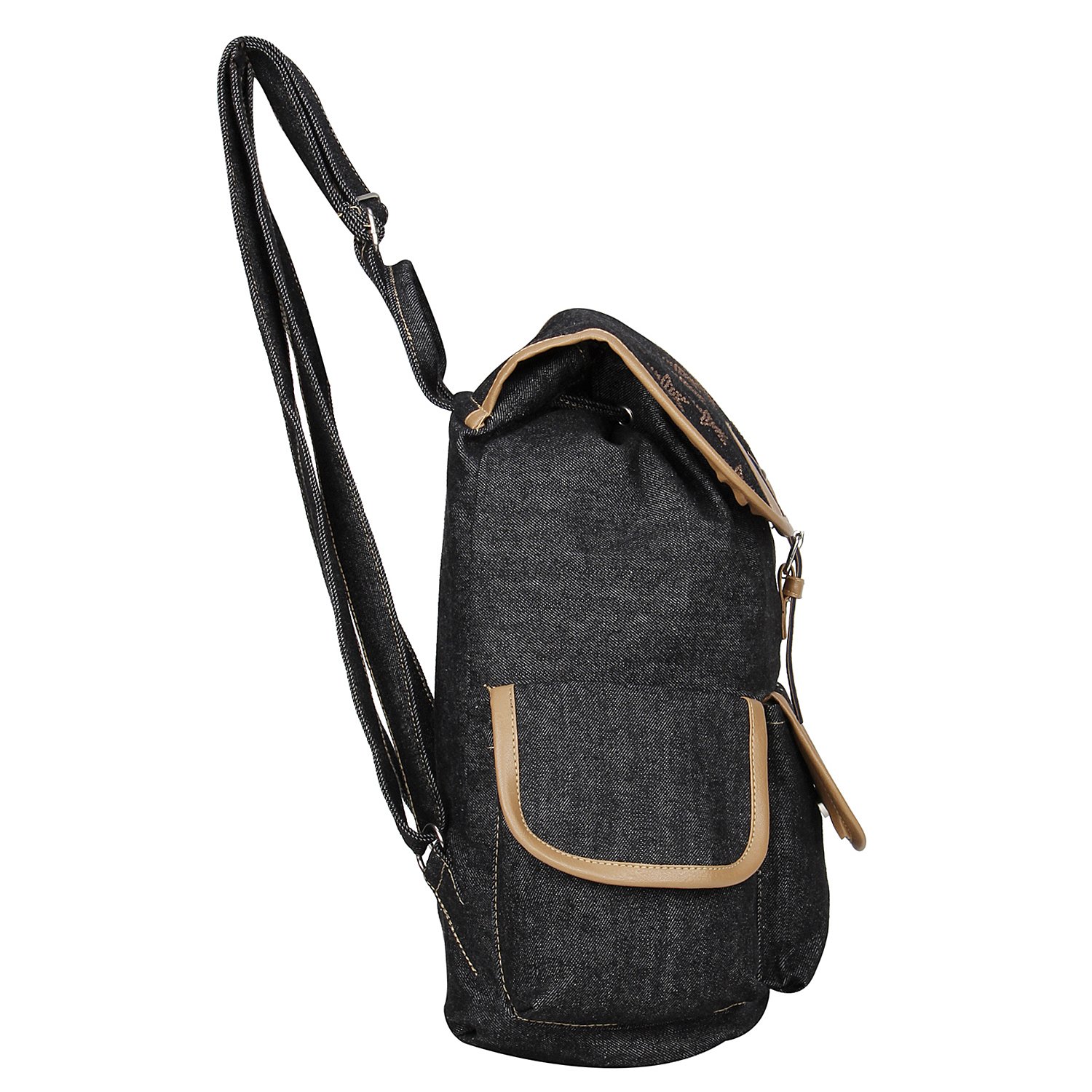 aadhunik libaas stylish office, tution, college & travelling backpacks for girls (black)