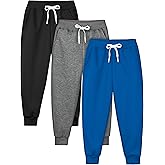 Resinta 3 Pack Kids and Toddlers Boys Pull-On Fleece Sweatpants Active Joggers Pants Basic Track Pants for Boys