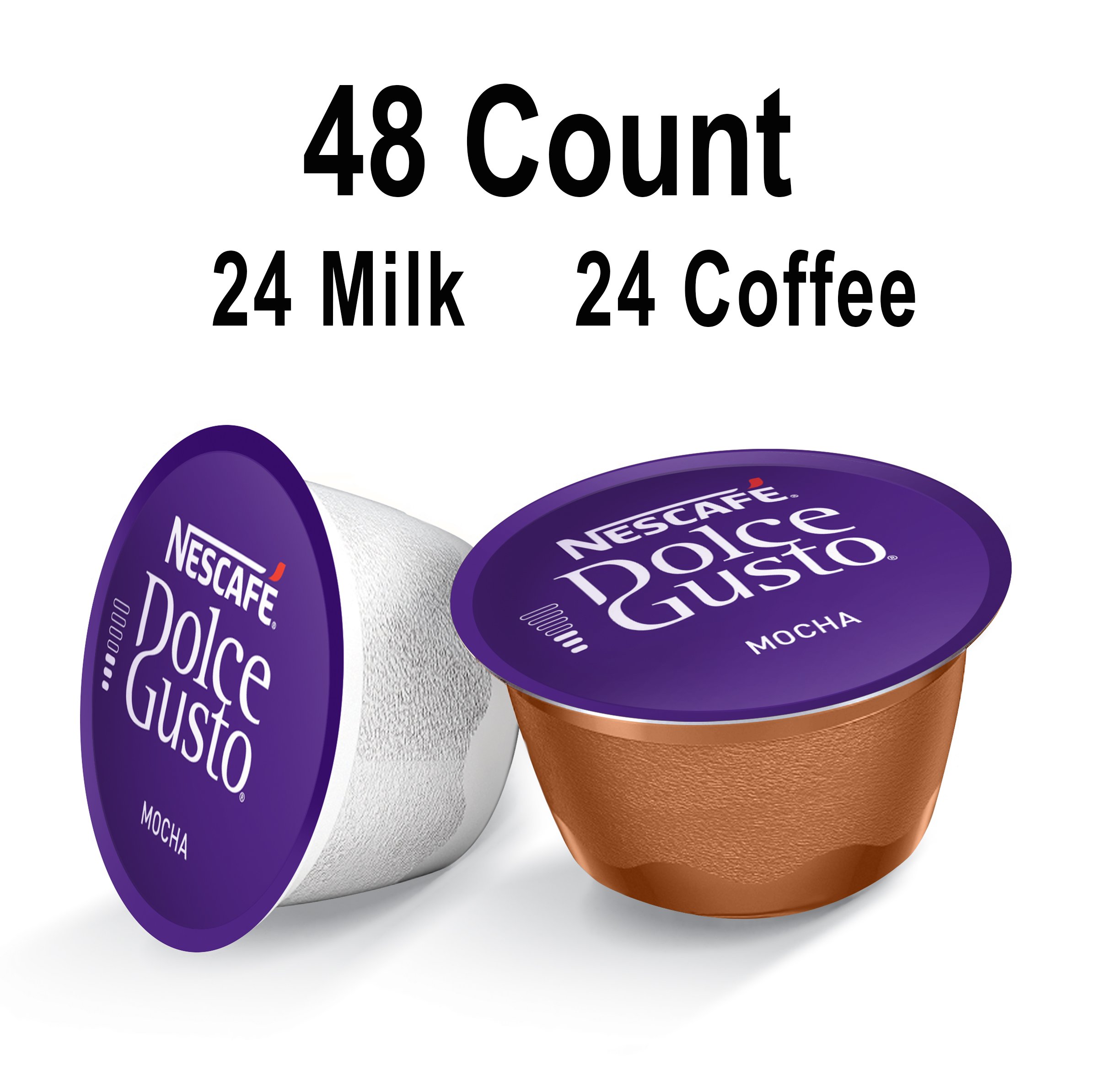 NESCAFÉ Dolce Gusto Coffee Capsules Mocha 48 Single Serve Pods, (Makes