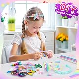 GOLMUD 68PCS DIY Headband Making Kit Unicorn Mermaid Flower Hair Accessories view 6