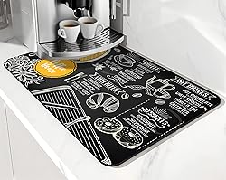 Coffee Bar mat Accessories for Countertop Absorbent