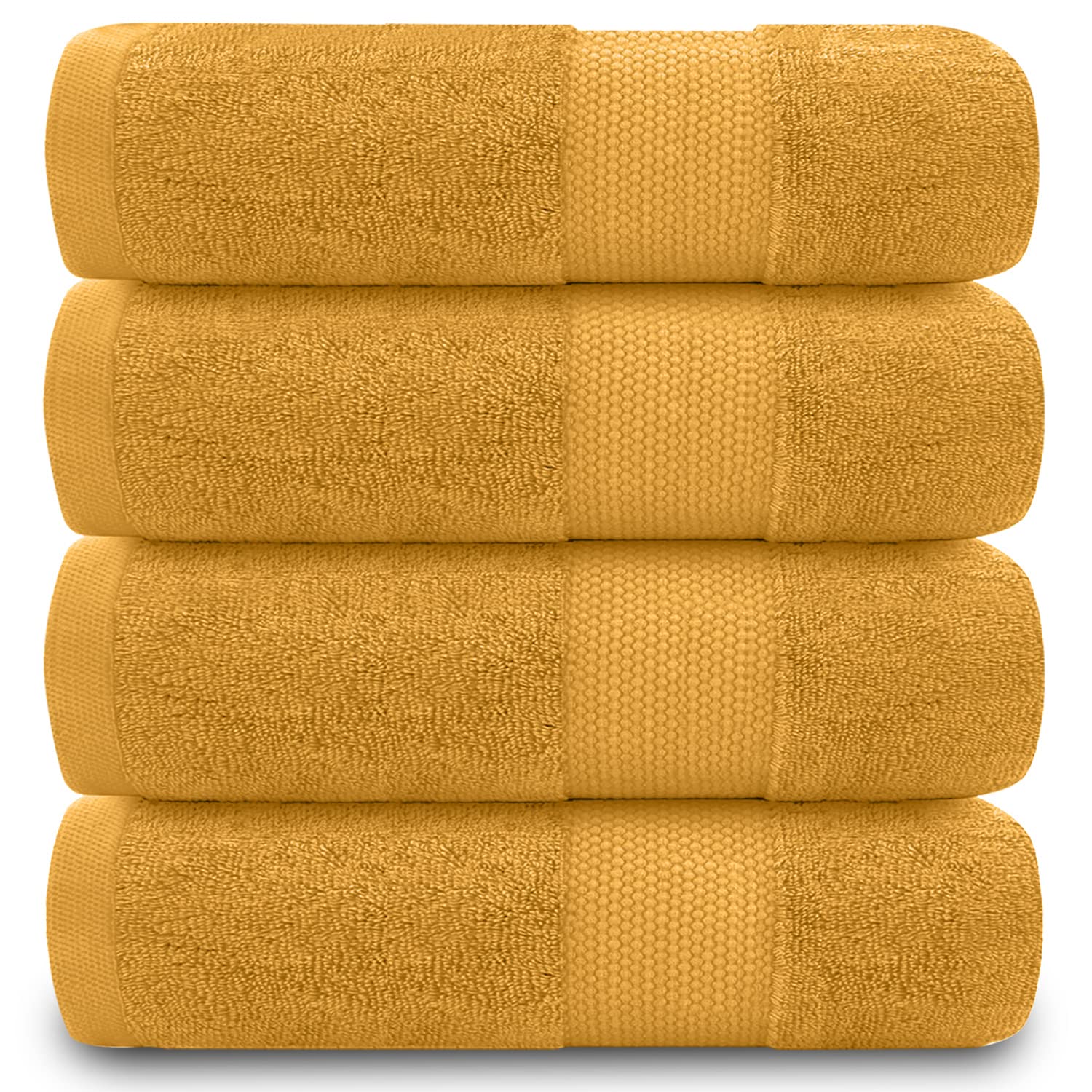 GC GAVENO CAVAILIA 700 GSM Bath Sheets - Large Bath Towels 2 Pack - Egyptian Cotton Towel Set - Quick Dry Towels - Soft Feel Towels, Ochre, 90X140