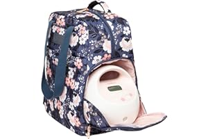 Sarah Wells Kelly Breast Pump Backpack & Tote - Insulated Pocket, Laptop Sleeve & Easy-Clean Design, Fits All Pumps, Diaper Bag for Moms (Le Floral)
