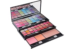 SHANY Classy & Sassy All-in-One Makeup Kit Makeup Set with Cosmetics Mirror, Makeup Applicators, 24 Eye Shadows Colors, 18 Lipstick Lip Glosses, 2 Blushes, and 1 Bronzer - Premium Giftable Packaging