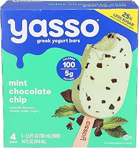 Yasso Mint Chocolate Frozen Greek Yogurt Bar, 4pk, 3.5 Fl Oz each