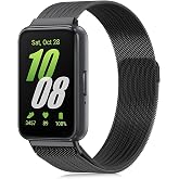 Oanux Mesh Metal Bands for Samsung Galaxy Fit 3 Watch Band,Stainless Steel Band Compatible with Samsung Galaxy Fit 3 for Women Men