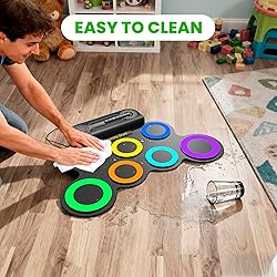 VerkTop Electric Drum Set Built-in Speaker, Kids