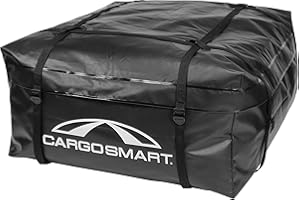 CargoSmart Rainproof Roof Top Cargo Carrier — Soft Sided Cargo Bag Carrier for Car Top, 36”x30”x16” — Up to 10 Cubic Feet of Storage, Easily Mounts to Vehicle’s Bare Roof, Roof Rack or Roof Top Basket