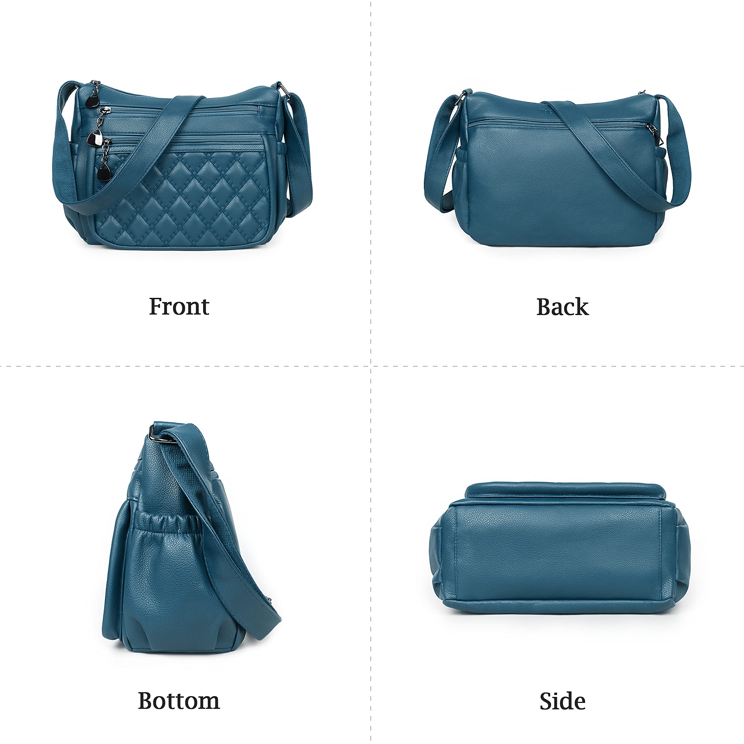 Crossbody Purse for Women Ladies Soft PU Leather Shoulder Bag Medium Roomy Handbag Fashion Tote Top Handle Satchel