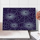 Ambesonne Dark Purple Cutting Board, Halloween