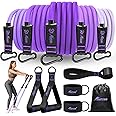 Resistance Bands, Exercise Bands with Handles, Fitness Bands, Workout Bands with Door Anchor and Ankle Straps, for Heavy Resistance Training, Physical Therapy, Shape Body, Yoga, Home Workout Set