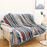 UKELER Bohemian Sherpa Bed Blanket King Size 90'' x 108'', Native American Cozy Warm Blanket for Bed/Couch/Sofa, Great Gift for Women's Day,Mother's Day,Father's Day,Thanksgiving,Christmas,Birthday