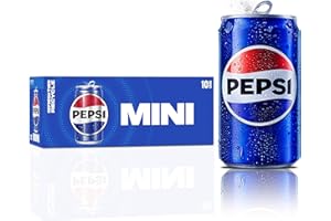 Pepsi Soda, Mini Cans, 7.5 Ounce (Pack of 10)