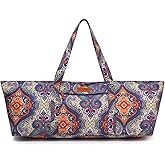 ELENTURE Large Yoga Mat Bag for Women Men, Travel Gym Bag for Pilates Office Beach Workout, Yoga Mat Tote Carrier with Mat Strap for 1/4" 1/2" Thick Exercise Yoga Mat