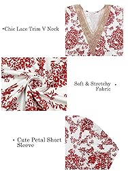 Plus Size V Neck Tops for Women Going Out Petal
