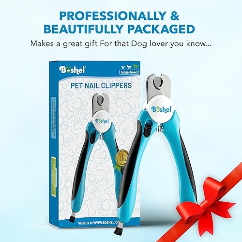 Dog Nail Clippers and Trimmer by Boshel with Safety Guard to