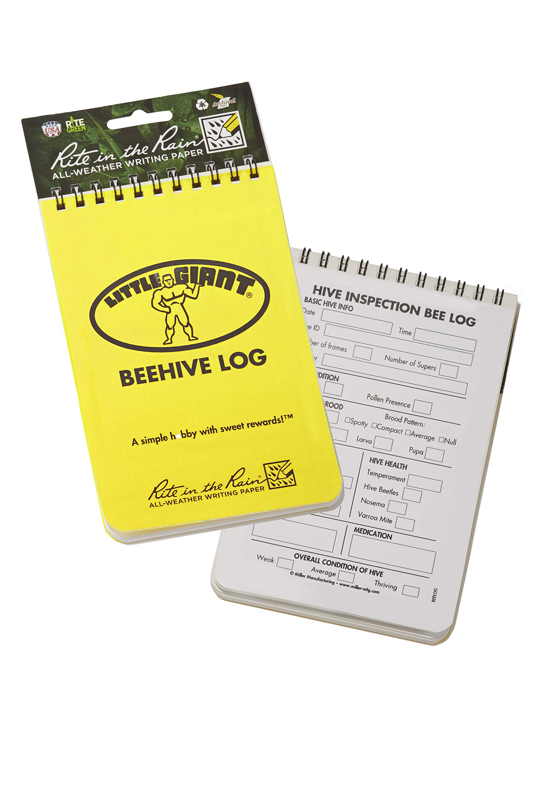 Photo 1 of Little Giant® Beehive Log | Beekeepers Tracking Journal | Beekeeping Supplies | Gift for Beekeepers and Apiarists | Hive Tracker