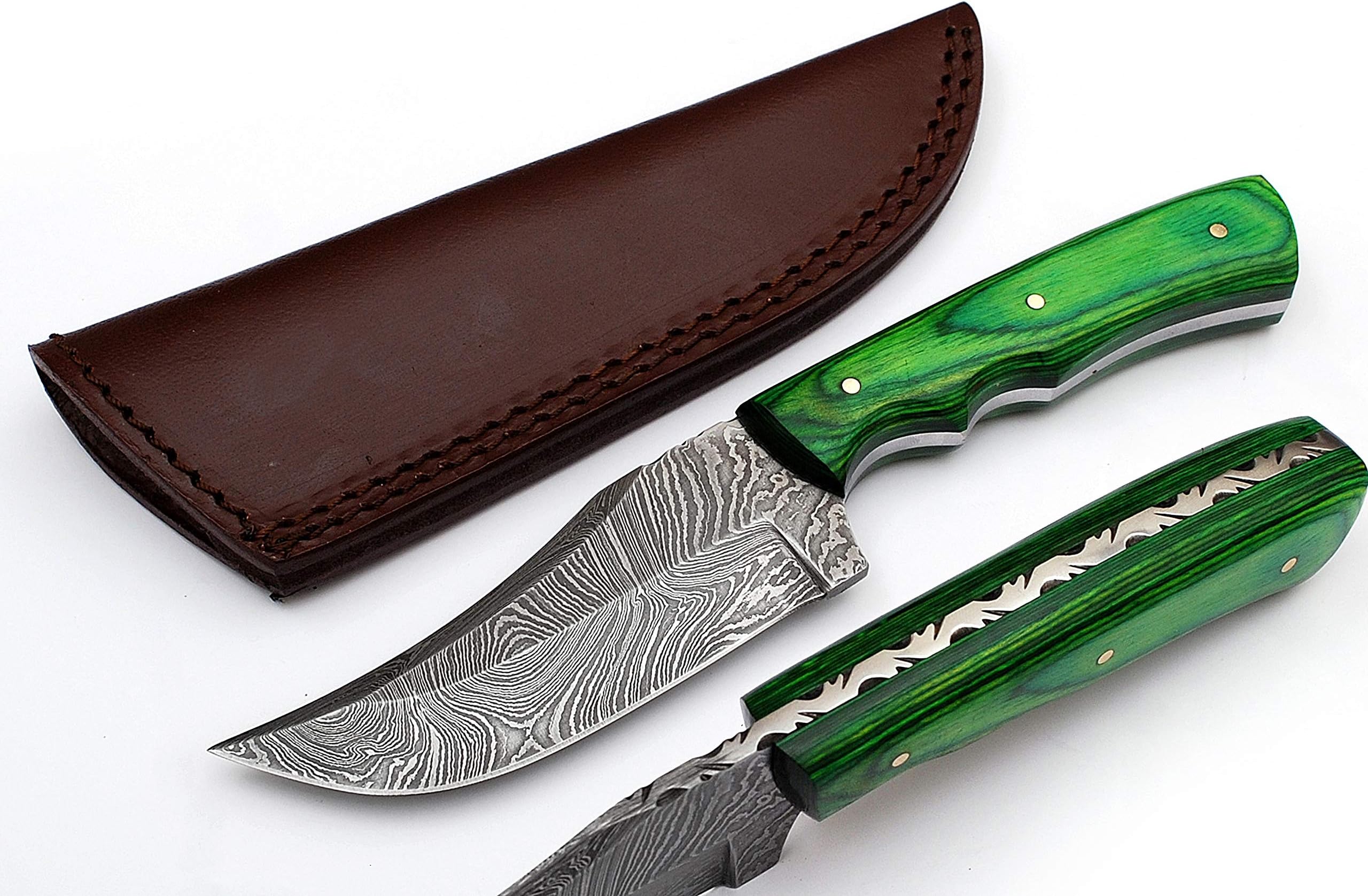 Anna Home Collection Custom Made Damascus Steel Hunting Knife AN-9013-GR