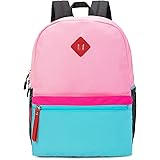 Hawlander Little Kids Backpack for Girls Toddler School Bag, Ages 3 to 6 years old, Small, Pink Blue