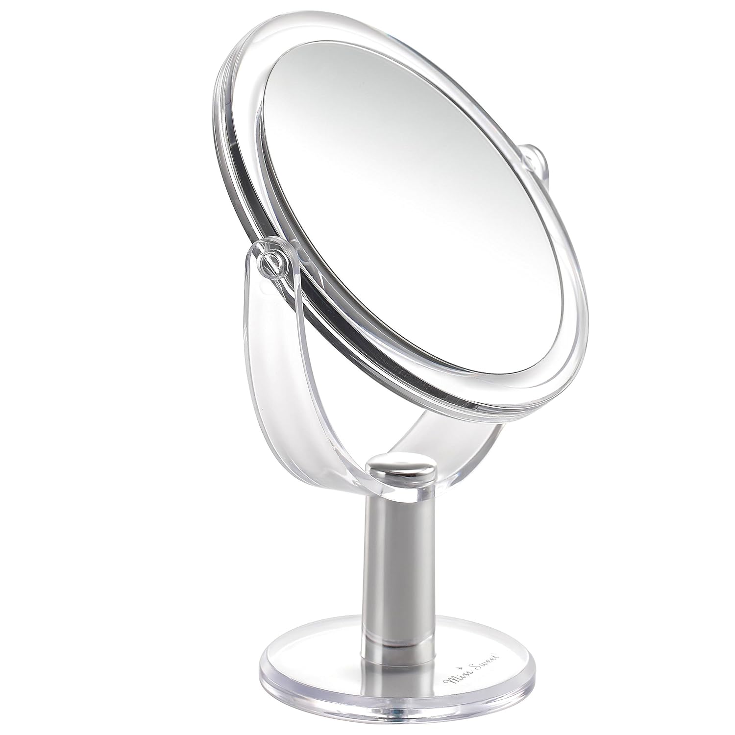 Miss Sweet Makeup Mirror Table Mirror with 5X Magnification & True Image (5X/1X table mirror)