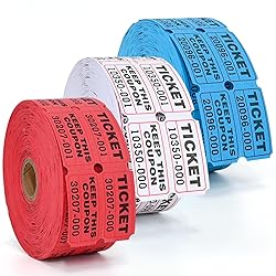 L LIKED Raffle Tickets Double Roll,Consecutively