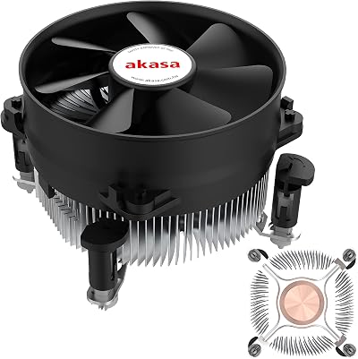 Akasa AK-959CU Copper Core CPU Cooler LGA1200 115x 775 92mm PWM Fan TDP 115W
