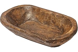 MAINEVENT Decorative Bowl Home Decor Approx 10 Inch, Hand Crafted Wooden Dough Bowl Decor, Wooden, Table Centerpiece Decor Bowl, Wood Decorative Wood Dough Centerpiece, Made in USA