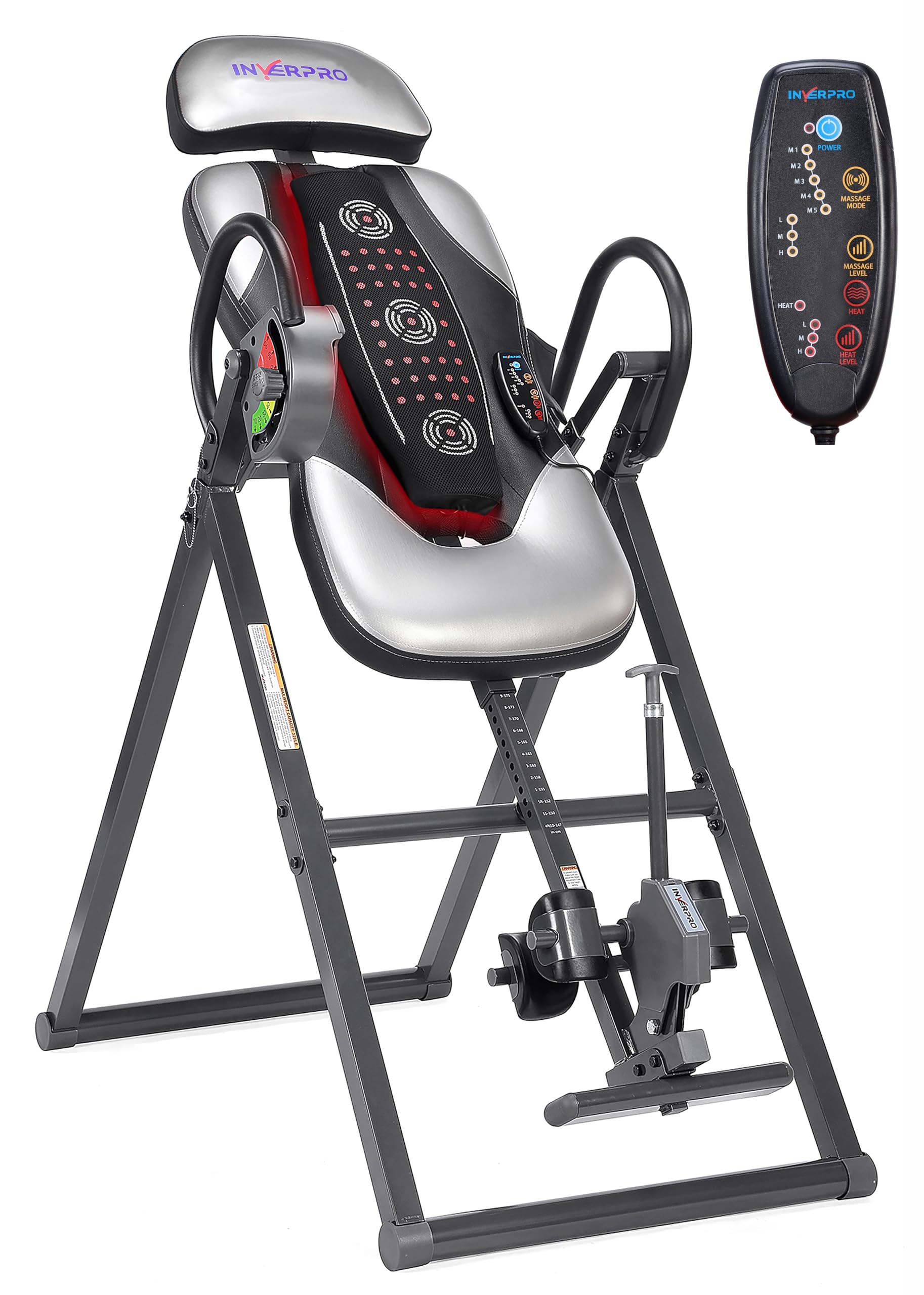 thumbnail image 2 of Inversion Table With Heat And Massage Therapy For Spine & Lumbar - ITM5950 Gray 2 of 2