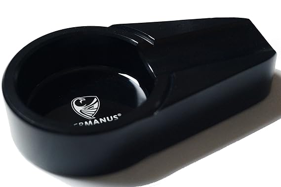 GERMANUS Zigarrenascher 'Iron', Aluminium Schwarz in Geschenkbox