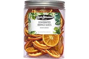 DRINK BOTANICALS IRELAND Dehydrated Dried Orange Slices | Wheels | 55 + Servings Approx | 100% Natural | For Cocktails, Wreath Making, Tea, Cakes, Decoration | Dried Orange For Cocktails | PET Jar | 5.29 oz | 150 Grams