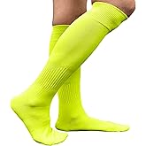 COUVER Mens Polyester Soccer Knee High Socks Sports Team Socks, 1 Pair