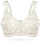 Wingslove Women's Full Coverage Non Padded Comfort Minimizer Wire-Free Bra Plus Size